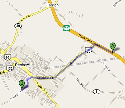 Map From Hwy 17